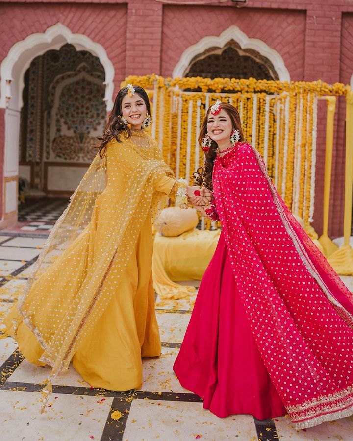 Latest Designer Pakistani Yellow Sharara Suit for Haldi